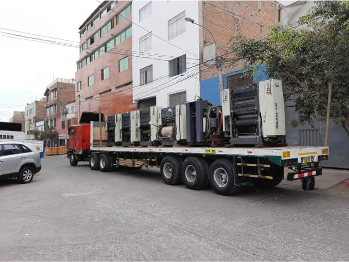 Traslados de Maquinaria de impresiom oftset en lima